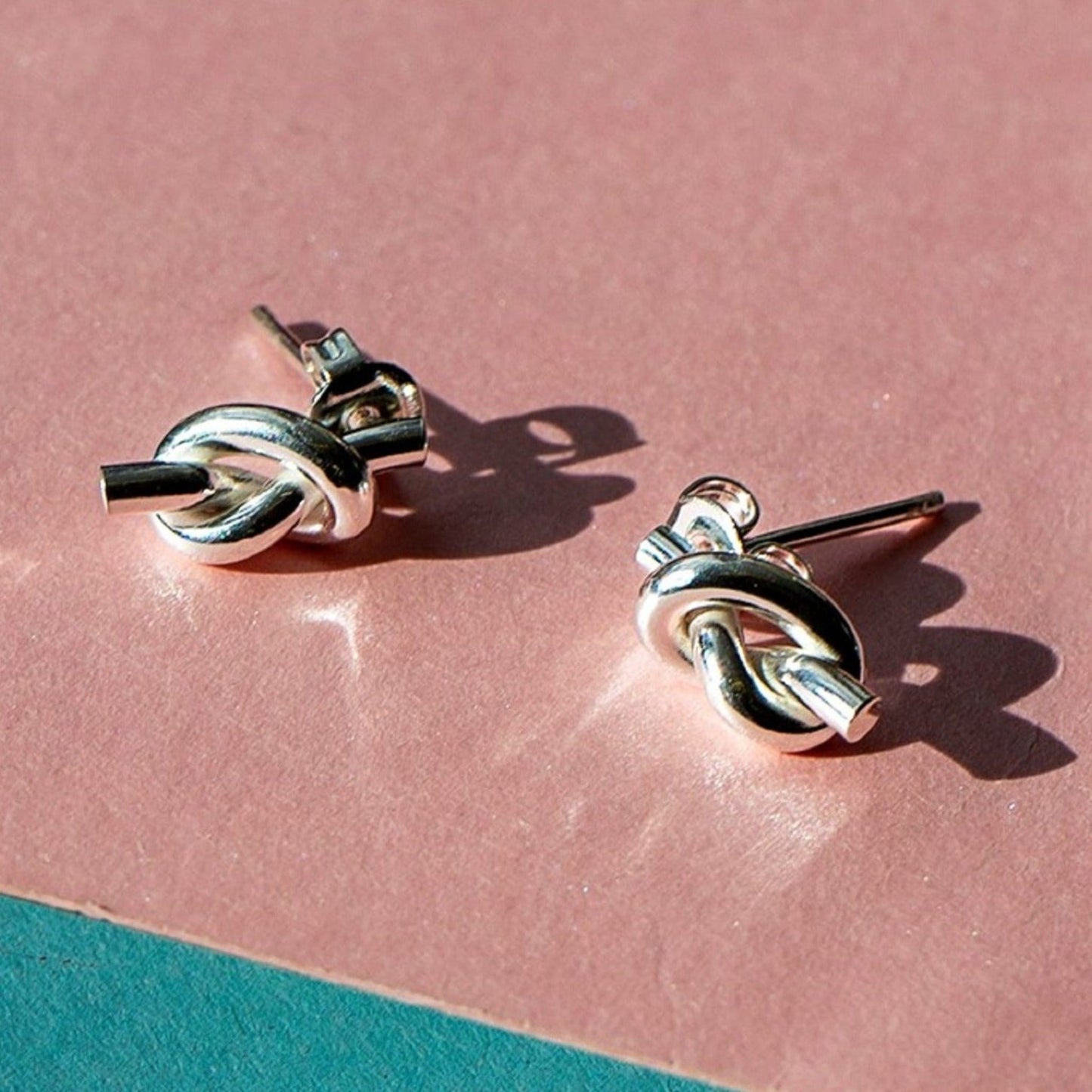 Nautical Knot Silver Stud Earrings - Otis Jaxon Silver Jewellery