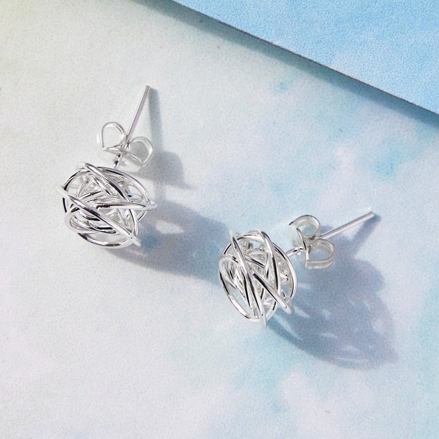 Nest Stud Sterling Silver Earrings
