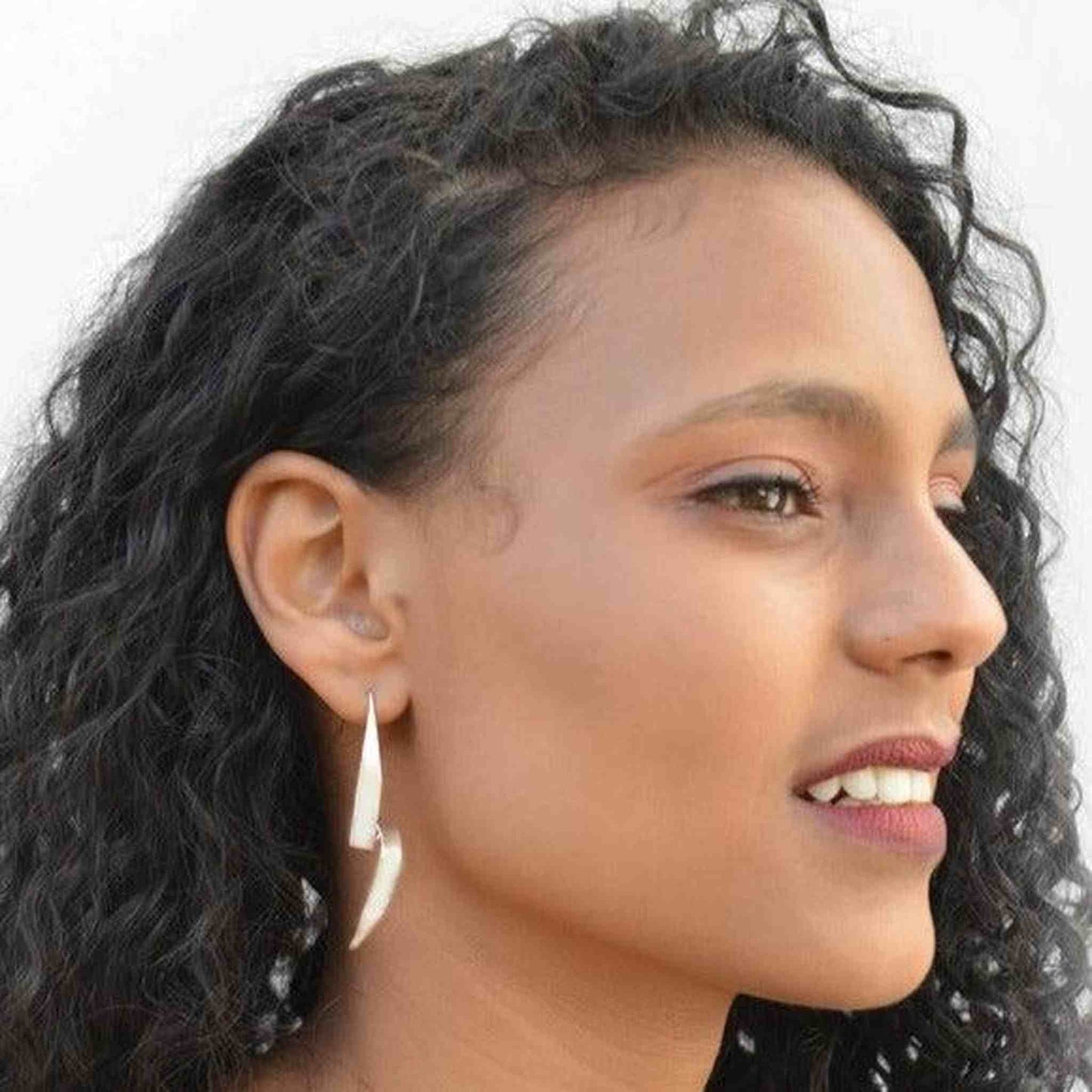 Elegant Sterling Silver Spiral Drop Earrings - Otis Jaxon Silver Jewellery