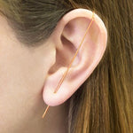 Rose Gold Ear Climber - Otis Jaxon Silver Jewellery