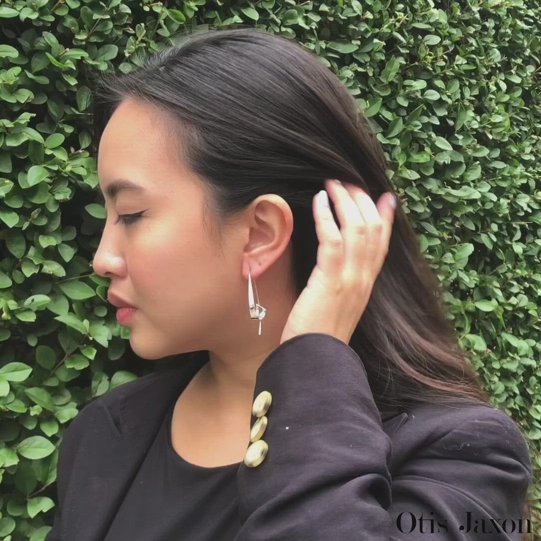 Sterling Silver Hoop Curl earrings by Otis Jaxon