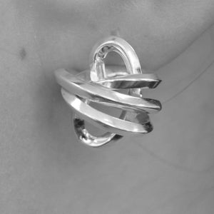 Angular Knot Silver Stud Earrings - Otis Jaxon Silver Jewellery
