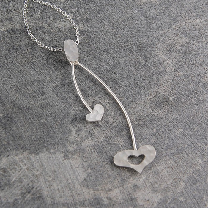 Corazon Silver Heart Drop Earrings - Otis Jaxon Silver Jewellery