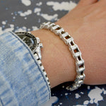 Mens Silver Bike Chain Bracelet - Otis Jaxon Silver Jewellery