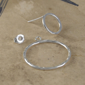 Silver Hoop Ear Jackets - Otis Jaxon Silver Jewellery