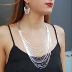 Graduated Layered Silver Necklace - 30 Strands - Otis Jaxon Silver Jewellery