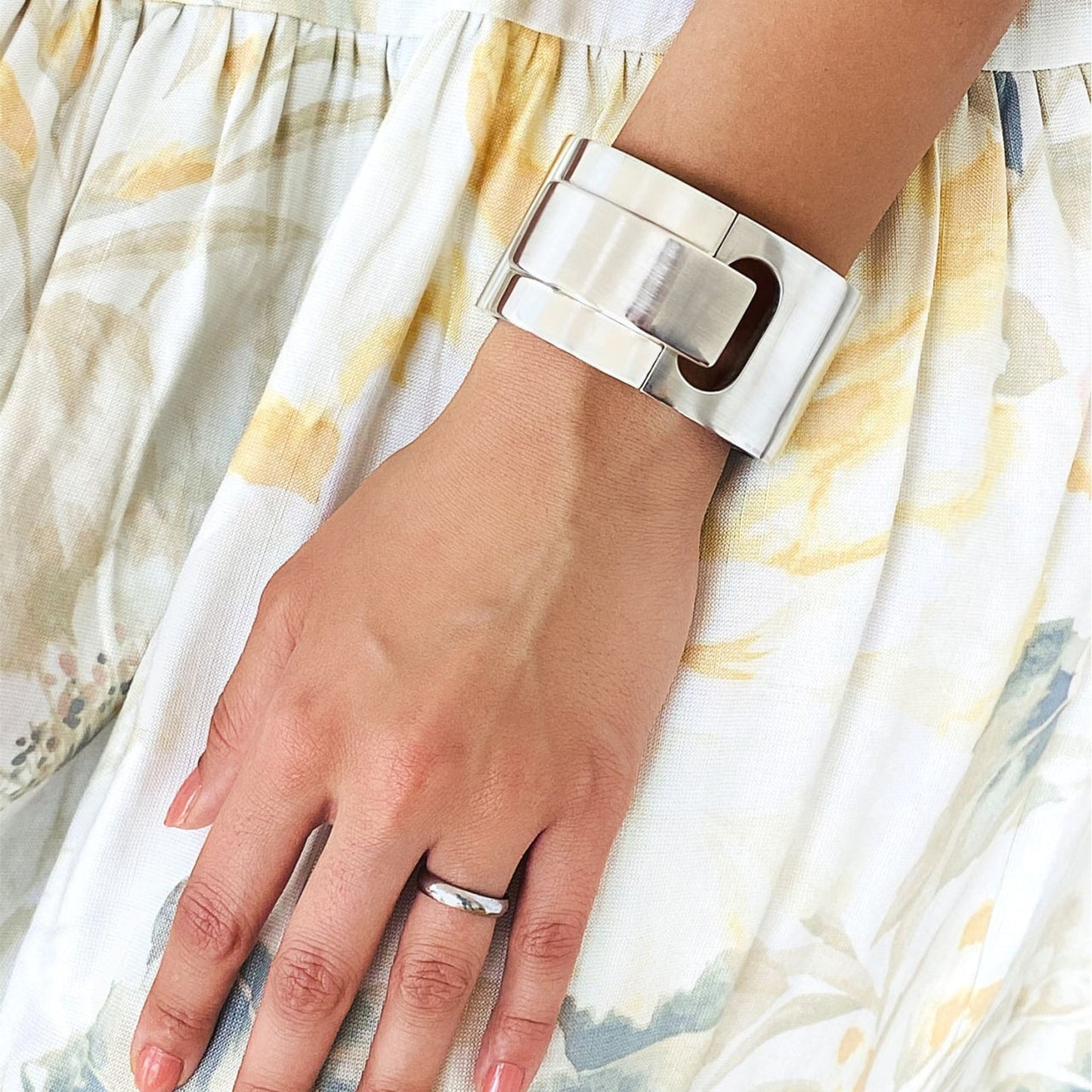 Chunky Large Sterling Silver Bangle - Otis Jaxon Silver Jewellery