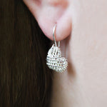 Silver Woven Heart Drop Earrings - Otis Jaxon Silver Jewellery