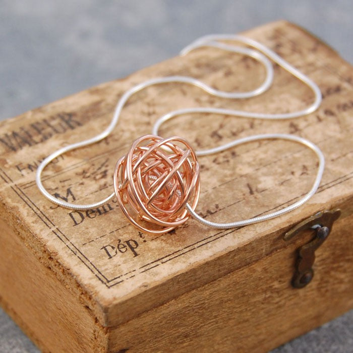 Nest Rose Gold Stud Earrings - Otis Jaxon Silver Jewellery