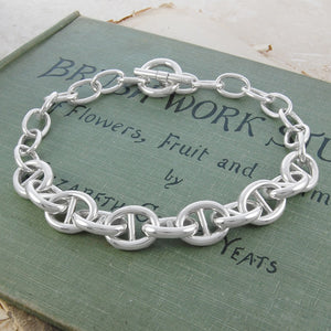 Oval Link Chunky Silver Bracelet - Otis Jaxon Silver Jewellery