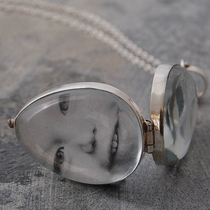 Vintage Silver Oval Locket - Otis Jaxon Silver Jewellery