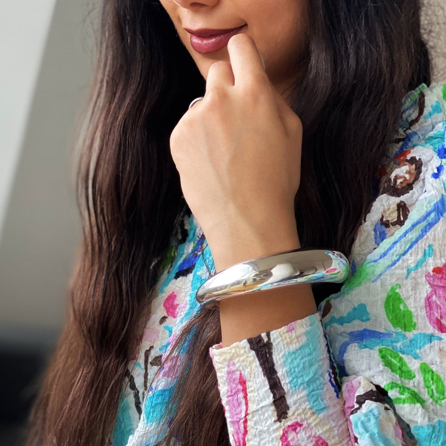 Chunky Donut Sterling Silver Bangle - Otis Jaxon Silver Jewellery