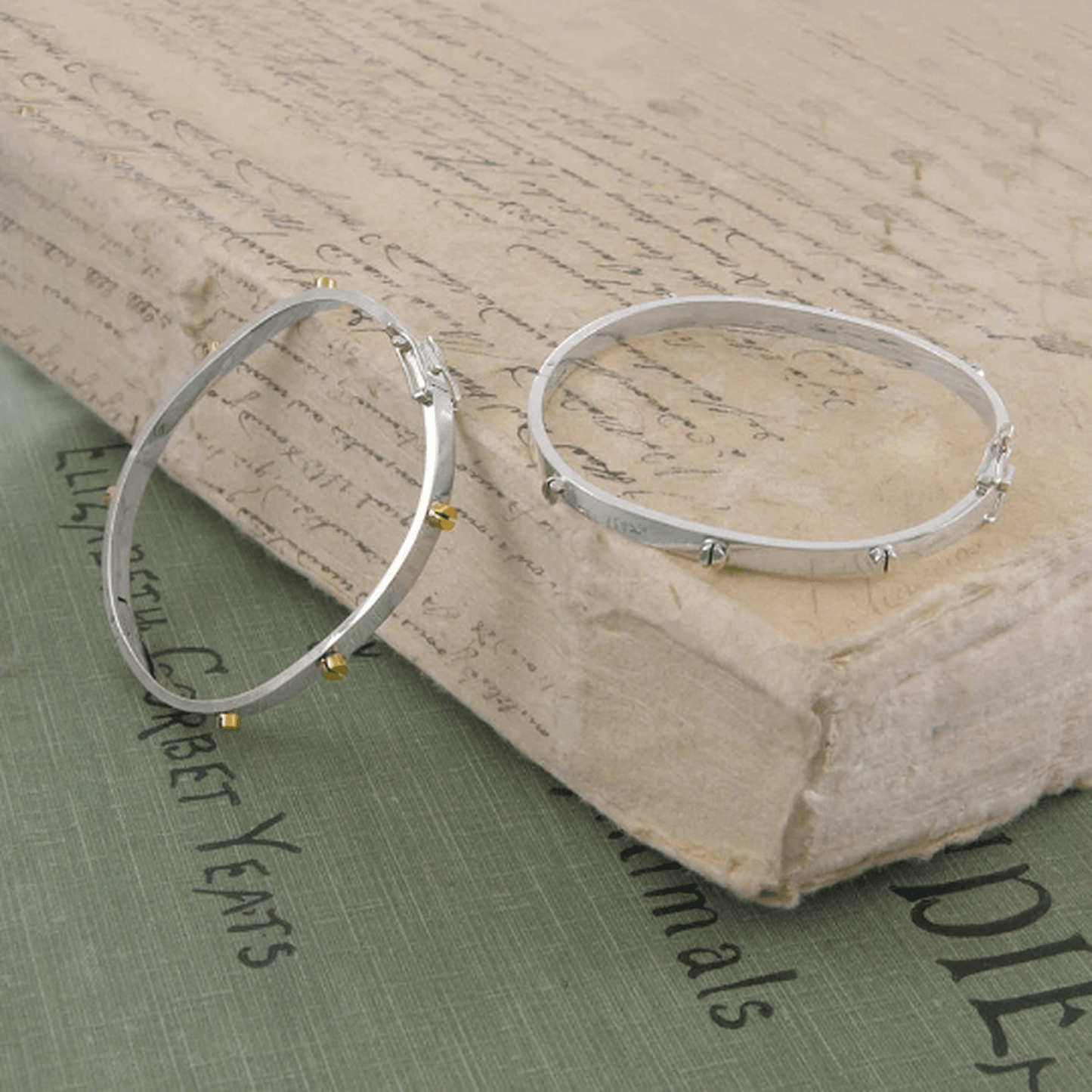 Silver Raised Screw Bangle - Otis Jaxon Silver Jewellery