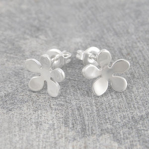 Blossom Sterling Silver Floral Stud Earrings - Otis Jaxon Silver Jewellery