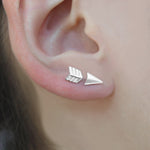 Silver Arrow Stud Earrings - Otis Jaxon Silver Jewellery