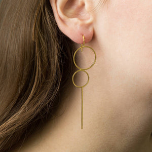 Gold Bubble Statement Drop Earrings - Otis Jaxon Silver Jewellery
