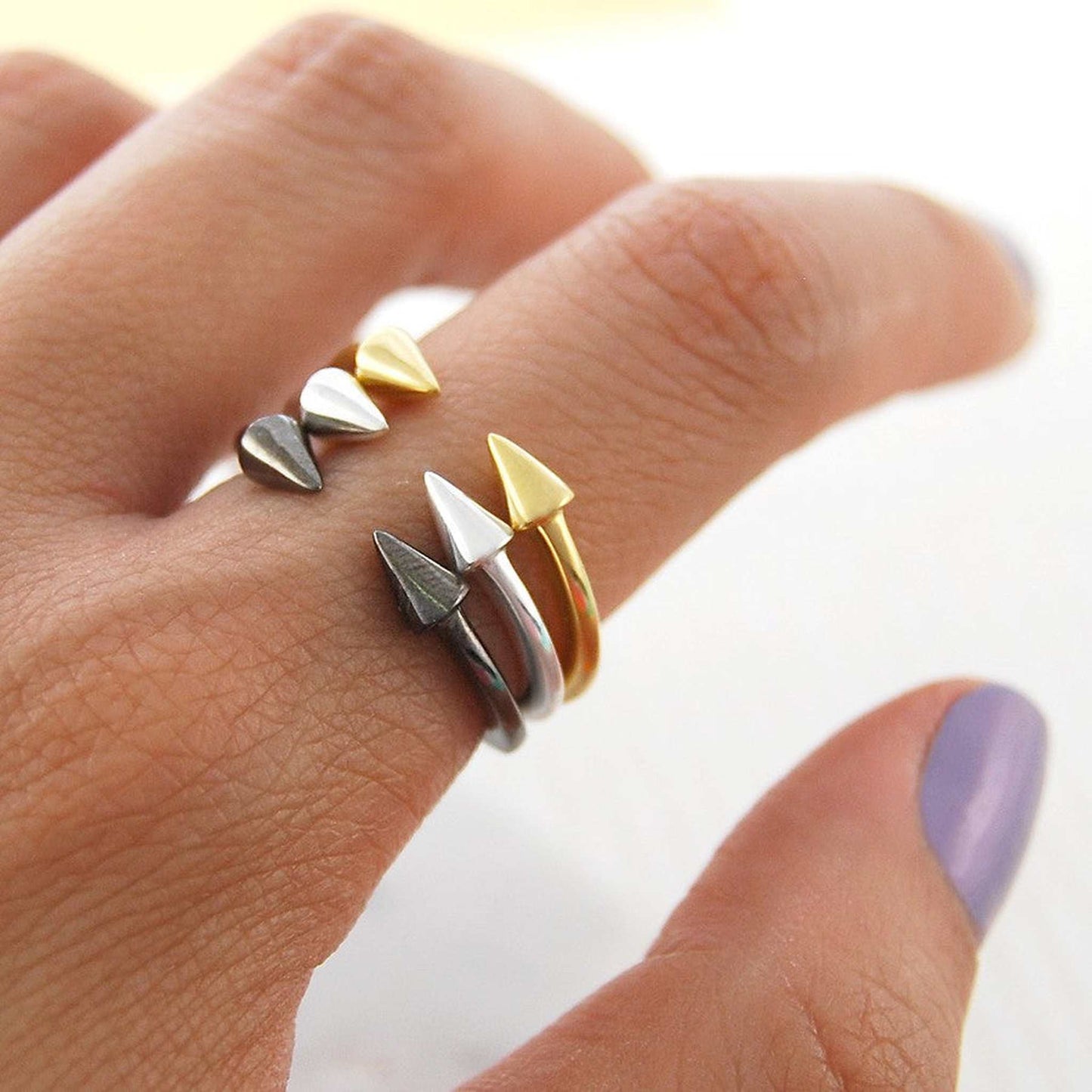 Spiky Silver Stacking Ring - Otis Jaxon Silver Jewellery