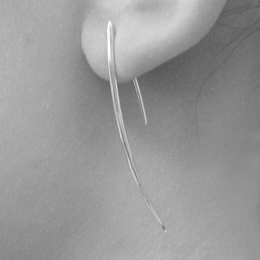 
            
                Load image into Gallery viewer, Wishbone Contemporary Silver Drop Earrings - Otis Jaxon Silver Jewellery
            
        