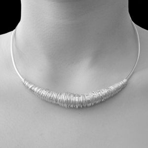 
            
                Load image into Gallery viewer, Silver Wire Chunky Choker Necklace - Otis Jaxon Silver Jewellery
            
        