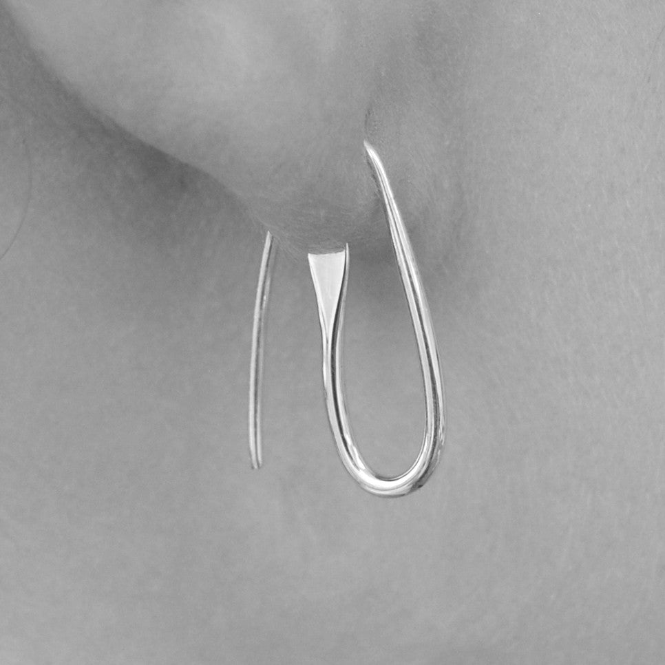 
            
                Load image into Gallery viewer, Paperclip Small Silver Drop Earrings - Otis Jaxon Silver Jewellery
            
        