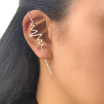 Sterling Silver Heartbeat Ear Cuff - Otis Jaxon Silver Jewellery
