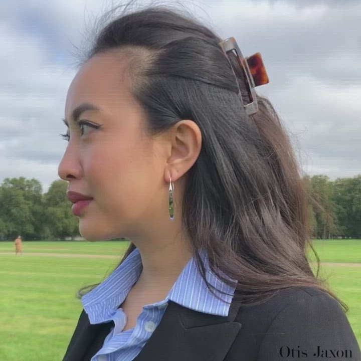 Leaf Drop Silver Earrings