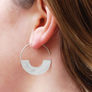 
            
                Load image into Gallery viewer, Minimal Silver Hoop Earrings - Otis Jaxon Silver Jewellery
            
        