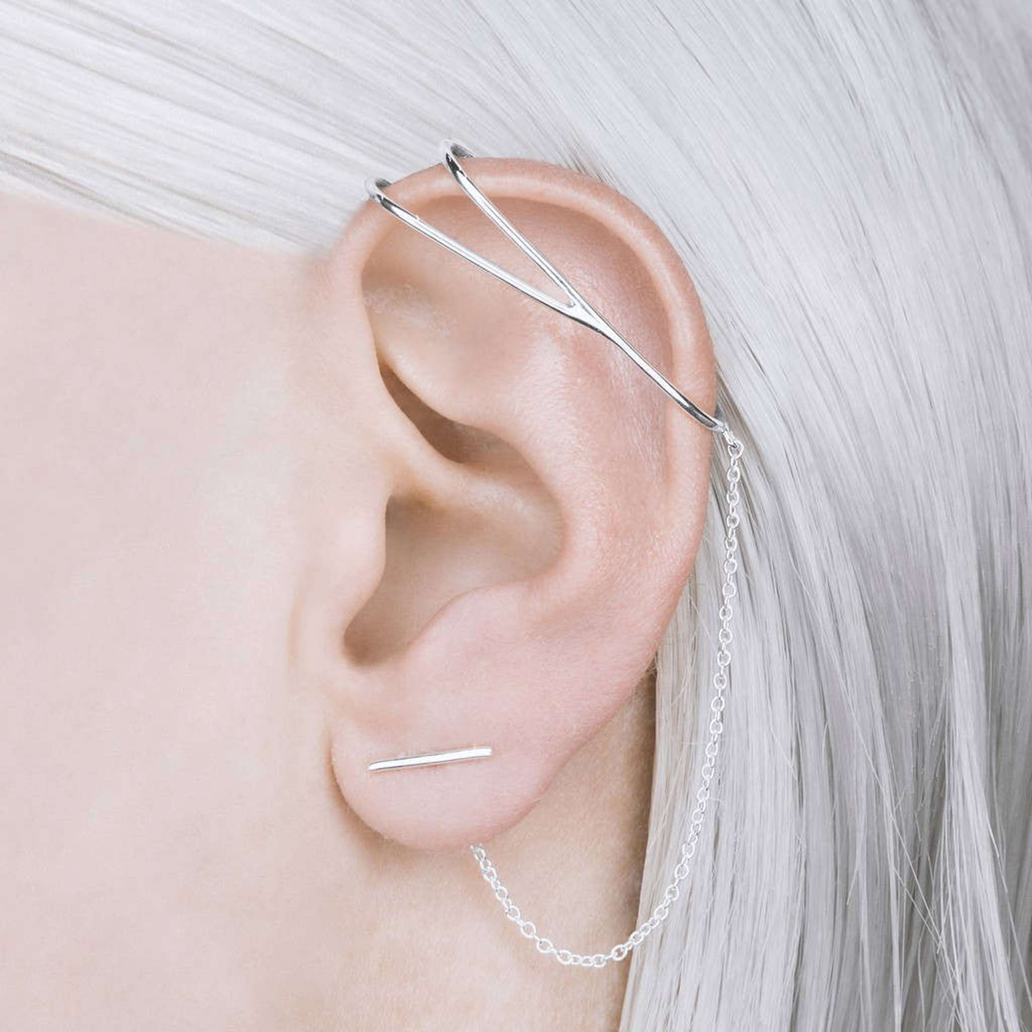 Ear Cuffs and Ear Climbers | Modern Sterling Silver Jewellery