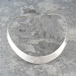 Textured Chunky Silver Choker Necklace