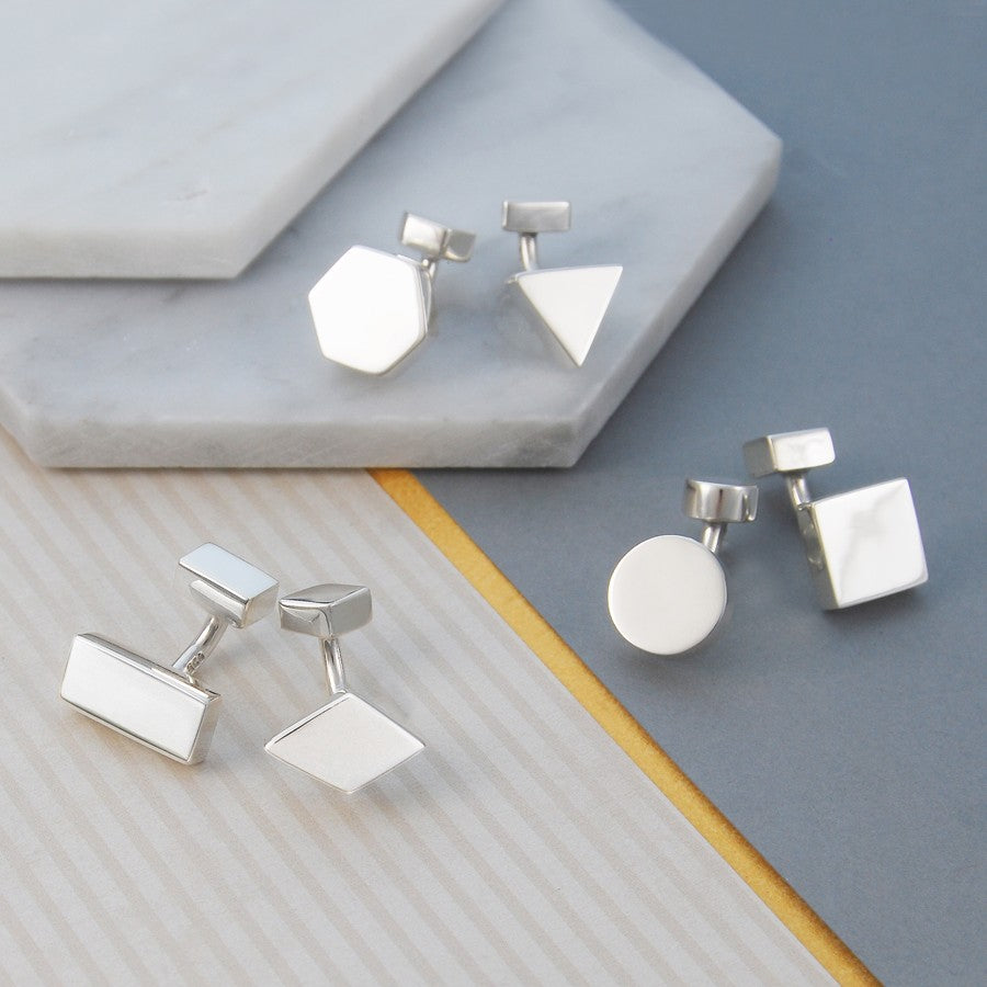 Mismatched Silver Cufflinks - Otis Jaxon Silver Jewellery