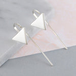 Triangle Geometric Drop Earrings - Otis Jaxon Silver Jewellery