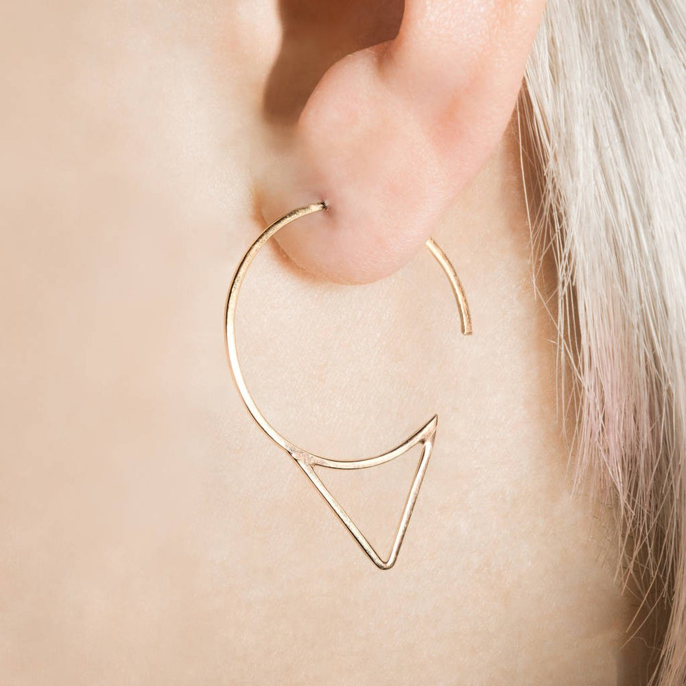 Gold Spike Hoop Earrings - Otis Jaxon Silver Jewellery
