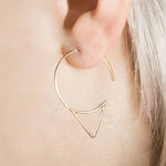 Gold Spike Hoop Earrings - Otis Jaxon Silver Jewellery