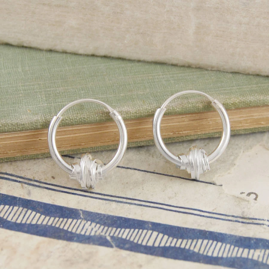 Coiled Silver Huggie Hoop Earrings - Otis Jaxon Silver Jewellery