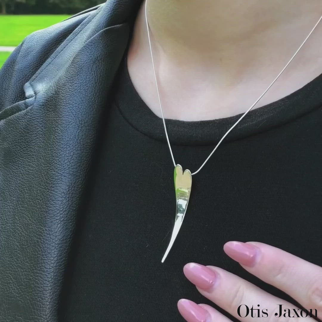 Sterling Silver Curved Heart Jewellery Set