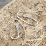 Paperclip Small Silver Drop Earrings - Otis Jaxon Silver Jewellery