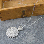 Silver Sunflower Pendant Necklace - Otis Jaxon Silver Jewellery