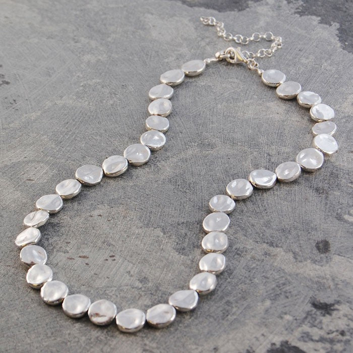
            
                Load image into Gallery viewer, Organic Round Silver Statement Necklace - Otis Jaxon Silver Jewellery
            
        