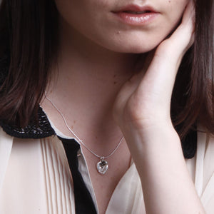 Organic Silver Heart Pendant Necklace - Otis Jaxon Silver Jewellery