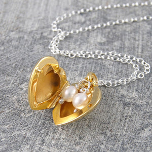 
            
                Load image into Gallery viewer, Heart  Pendant Locket Necklace
            
        