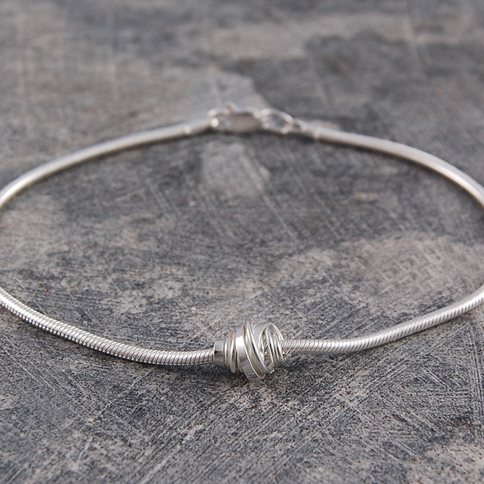 
            
                Load image into Gallery viewer, Sterling Silver Coil Charm Bracelet - Otis Jaxon Silver Jewellery
            
        