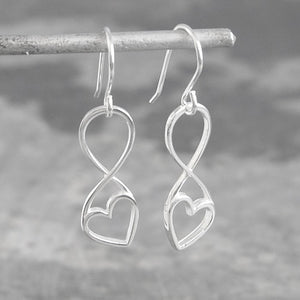 Open Heart Silver Infinity Necklace - Otis Jaxon Silver Jewellery