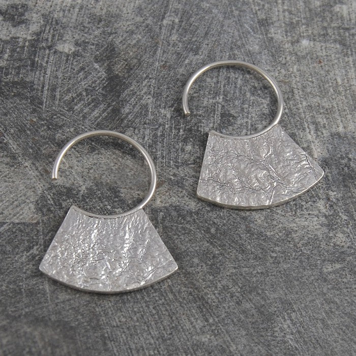 Grecian Sterling Silver Hoop Earrings - Otis Jaxon Silver Jewellery