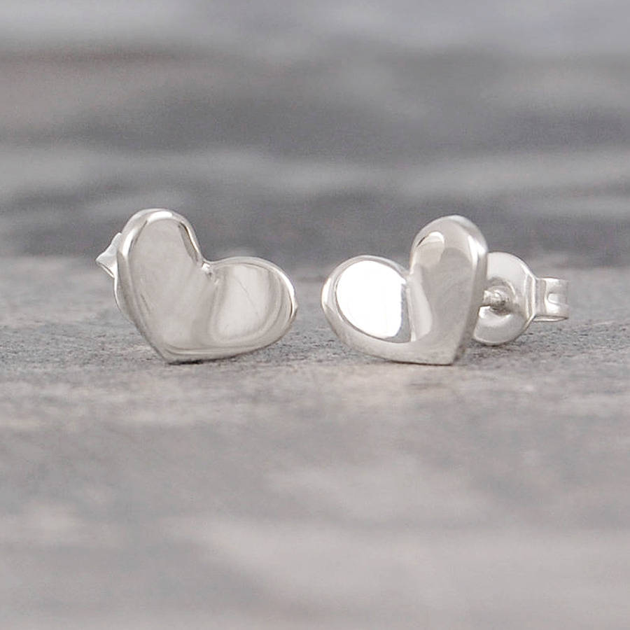 Sterling Silver Heart Earrings - Otis Jaxon Silver Jewellery