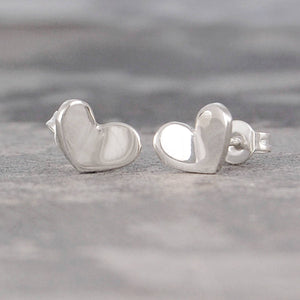 
            
                Load image into Gallery viewer, Sterling Silver Heart Earrings - Otis Jaxon Silver Jewellery
            
        