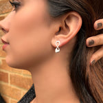 Infinity Heart Rose Gold Stud Earrings - Otis Jaxon Silver Jewellery