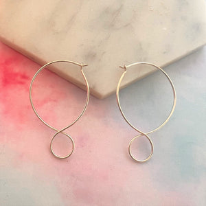 Minimalist Sterling Silver Twisted Wire Earrings