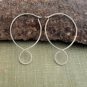 
            
                Load image into Gallery viewer, Minimalist Sterling Silver Twisted Wire Earrings
            
        