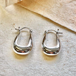 Polished Sterling Silver Huggie Hoop Earrings