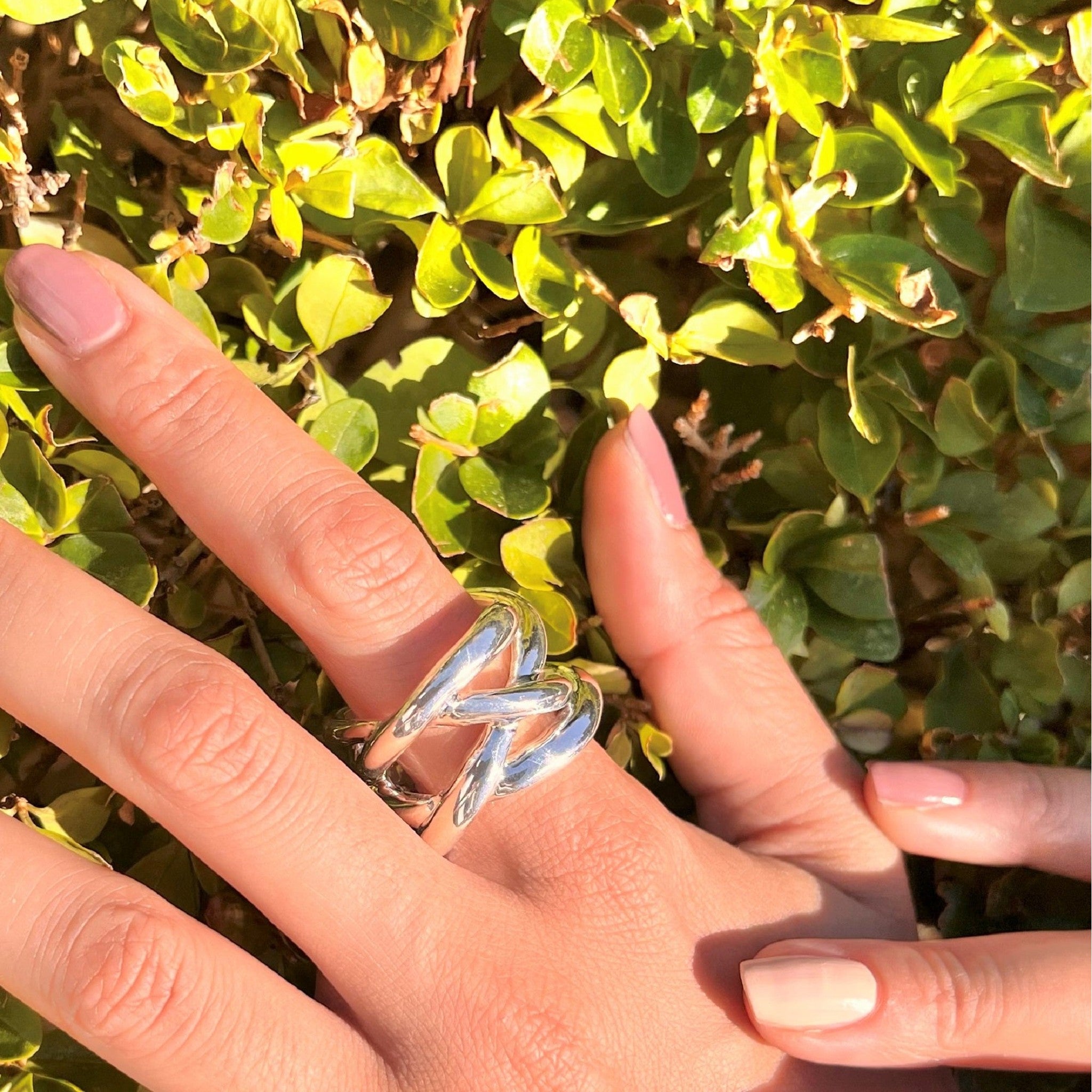 Sterling Silver Criss Cross Statement Ring – Otis Jaxon Silver